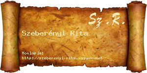 Szeberényi Rita névjegykártya
